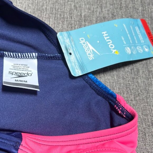 Speedo Big Girls' Solid Infinity Splice One Piece Swimsuit - Picture 4 of 8